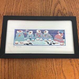 Barbara Lavallee “Ice Fishing” Hand Signed Print 1993 Alaska